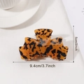 Pinza per capelli con motivo tartarugato in resina leopardo marrone per donna - Stile Tartarugato Ambra (D8-3-14)
