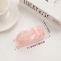 Pinza per capelli rosa marmorizzata con cuore e finitura in resina cangiante per donne - Rosa Pesca
