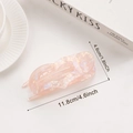 Molla per capelli rosa trama marmo da donna, grande fermaglio in acetato da 11,8 cm - Rosa Chiaro