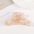 Pink marble texture hair claw clip with pearlescent finish for thick hair styling - Light Pink Marble Style (C10-2-9)