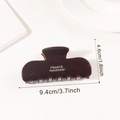 Elegante pinza per capelli marrone scuro con trama lucida e denti antiscivolo - Caffè Scuro (C5-1-18)