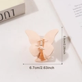 Pince à cheveux papillon élégante en rose nude mat, taille 6,7 cm x 5,8 cm - Chair