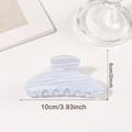 Irisierende hellblaue Haarklammer mit Perlmutt-Effekt Maße 10 cm x 5 cm für Damen - Hellblau