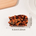 Tortoiseshell cat hair claw clip with golden facial details for daily hairstyles - Tortoise