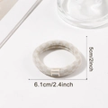 Elastico per capelli a quadretti beige con etichetta Good Karma in morbida maglia - Caffè Grigio A