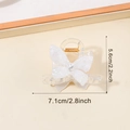 Pince à cheveux papillon élégante en blanc perle avec strass brillant marquise - Blanc
