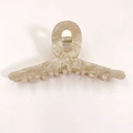 Grande molletta per capelli crema effetto marmo per capelli folti in acetato liscio - Crema Marmorizzato (D10-3-18)