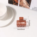 Brown translucent square hollow hair claw clip in 5cm minimalist acrylic design - Coffee (5cm)