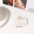 Transparent square hair claw clip in minimalist acrylic design with 5cm 2-inch size - Transparent (5cm)