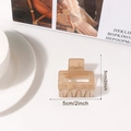 5cm translucent amber square hair claw clip made of high quality acrylic material - Grey Coffee (5cm)