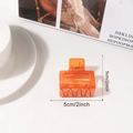 Translucent orange square 5cm hair claw clip in a minimalist geometric acrylic style - Amber Orange (5cm)