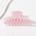 Pinza para el cabello rosa con textura de mármol en acetato para peinados - Patrón de mármol rosa