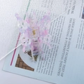 Schmetterling-Haarklammer mit rosa-violettem Marmormuster und starker Metallfeder - Lila Marmortextur (D2-2-23)