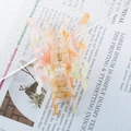 Süße Schmetterling Haarklammer in Orange-Rosa Marmor-Optik mit goldener Feder - Orange-Rosa Marmortextur (B20-3-9)