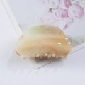 Pale green marbled cloud hair claw clip with golden glitter and acetate finish - Laurel Gold
