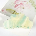 Molla per capelli a nuvola con effetto marmo giallo crema e verde menta e glitter fini - Blu Verde (C5-1-10)