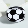 Pinza de pelo con estampado de fútbol y diseño de patrón hexagonal en blanco y negro - Estilo Fútbol (D2-4-5)