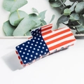 Haarklammer mit US-Flaggen-Muster für Damen, rechteckiges Design für Haarstyling - Standard Flaggen-Stil (D9-4-23) / L