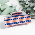 Pinza per capelli rettangolare con motivo bandiera americana per acconciature festive - Stile Bandiera a Strisce (D9-4-22) / Grande