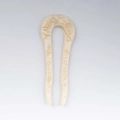 U-vormige haarvork in crème gemarmerd acetaat voor een elegante styling - A27-4-11