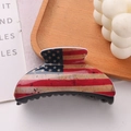 Pinza per capelli vintage Independence Day con bandiera americana e strisce rosse e bianche - Bandiera Vintage Distressed (D15-1-14)