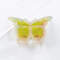 Translucent butterfly hair claw clip with green and orange gradient patterns - Emerald Green Pink Orange Gradient Style (c1-3-9)