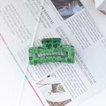 Fermaglio verde per San Patrizio con motivi di trifoglio e design festivo - Stile Cappello Buone Feste Verde Erba (C2-1-15)