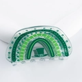 Pinza para el pelo de San Patricio con arcoíris verde, tréboles y diseño festivo - D10-4-20