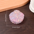 Shell-shaped pink purple hair claw clip with colorful pearlescent finish and white pearls - Iridescent Pink Purple (C18-1-6)