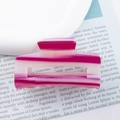 Pinza per capelli rettangolare in acetato rosa e bianco, accessorio alla moda dallo stile chic - Rosa Fucsia Bianco Sfumato (C10-1-27)