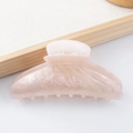 Minimalist large light pink marble acrylic hair claw clip with golden glitter details - Light Pink
