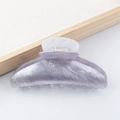 Lavender marble acrylic hair claw clip with gold glitter and elegant resin texture - Light Purple