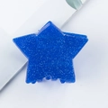 Pince à cheveux étoile du Jour de l'Indépendance en bleu marine avec paillettes argentées - Pince à Cheveux Étoile Bleue Pailletée (D19-4-13)