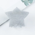 Pince à cheveux étoile argentée avec paillettes brillantes pour le style du jour de l'indépendance - Pince à Cheveux Étoile Argentée Pailletée (D19-4-11)