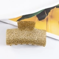 Eleganter rechteckiger Haarklammer-Clip in Goldglitzer mit funkelndem Finish - Dunkelgoldener Glitzer (C12-4-18)