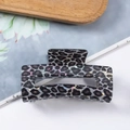 Pinza de pelo holográfica de leopardo chic con acabado iridiscente y diseño rectangular - Leopardo Irisado