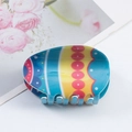 Colorful Easter egg hair claw clip with striped and polka dot patterns for women - Colorful Stripes Polka Dot