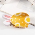 Süße gelbe Gänseblümchen-Haarklammer mit Hasenohr-Design aus glänzendem Acryl - Gelber Gänseblümchen-Stil (D3-4-15)