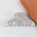 Pinza para el pelo gris perla con detalles de estrellas de strass brillantes - Estilo Estrella de Cinco Puntas Strass / Estrella Gris Perla (D3-1-6)