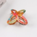 Elegante molletta per capelli a farfalla con finitura in acetato marmorizzato e molla in metallo - Arcobaleno Marmorizzato (C16-3-1)