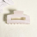 Pinza per capelli quadrata minimalista in beige crema per acconciature eleganti - Beige Crema (C6-4-19)