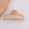 Pince à cheveux dégradée motif marbre en résine semi-transparente de couleur macaron - Marbre Mélangé Macaron (C17-4-17)