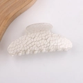 Elegante pinza per capelli vintage bianco avorio con finitura a conchiglia - Bianco craquelé