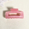 Pince à cheveux carrée évidée au fini rose lotus brillant pour femmes élégantes - Rose Lotus (C6-4-20)