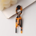 Horquilla para el pelo en forma de U de acetato con estampado de carey de estilo retro - Carey Vintage (B28-4-3)