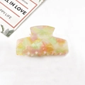 Grande pince à cheveux texture marbre aux tons pastel rose vert et jaune - Marbre Dégradé Rose Vert Jaune (C17-1-17)