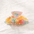 Molla per capelli colorata in PVC con vivace motivo marmorizzato per donna - Multicolore Dopamina (D11-3-10)