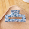 Blue Evil Eye pattern rectangular hair claw clip in high-quality acetate finish - Marble Pattern Blue White Eye (C19-4-6)