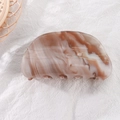 Brown marble pattern acetate hair claw clip with 9cm semicircular design for women - Amber Marble Pattern Style (D3-110)