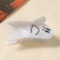 Spookvormige haarklem van parelwit marmeren acetaat voor Halloween kapsels en styling - Geest Stijl (dy2)